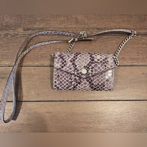 Michael Kors Snakeskin Pattern Leather Crossbody Bag
